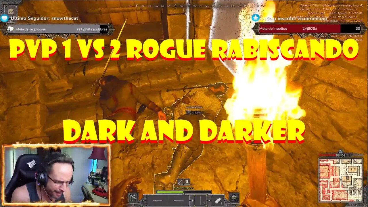 Gameplay Dark and Darker Alpha Player Test - PVP 1vs2 - Rogue