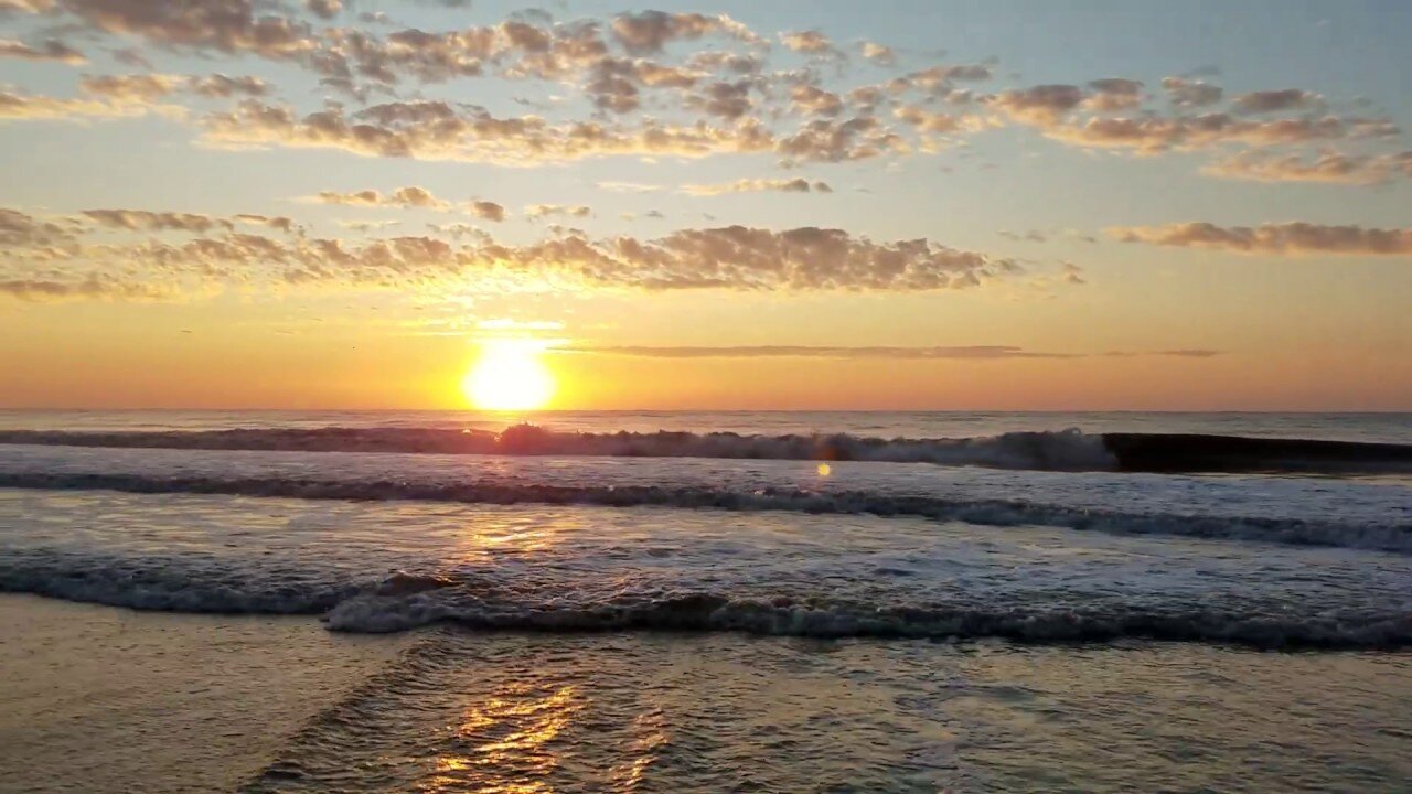 A beautiful sunrise on the beach