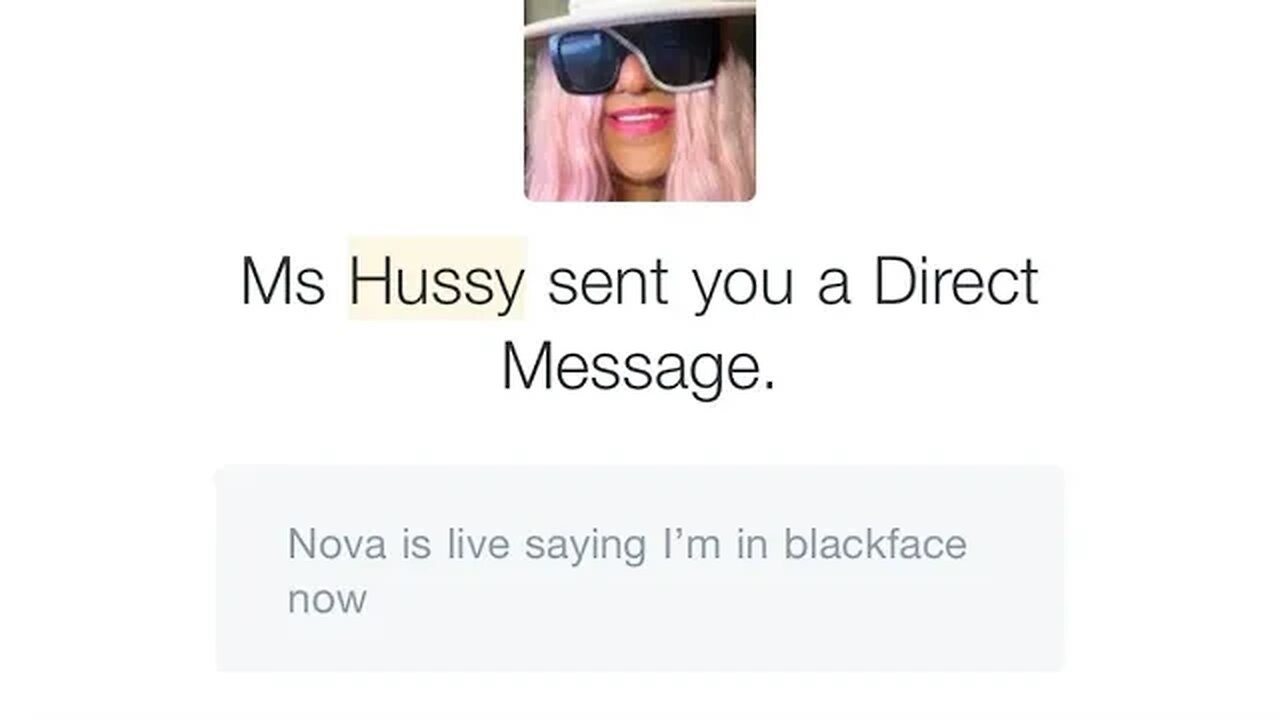 Ms Hussy supports going IRL when his feefees get hurt online… The Intro