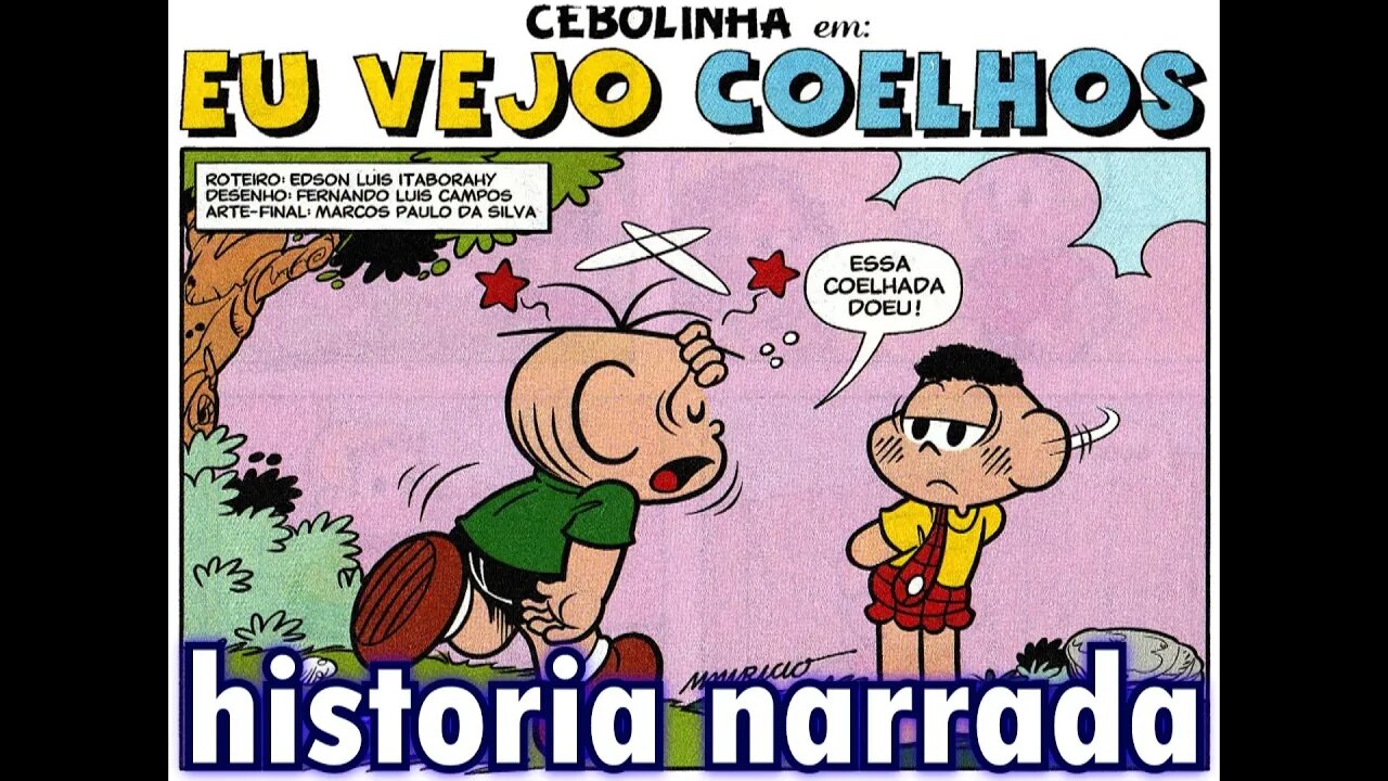 Cebolinha em-Eu vejo coelhos | Gibis do Rapha