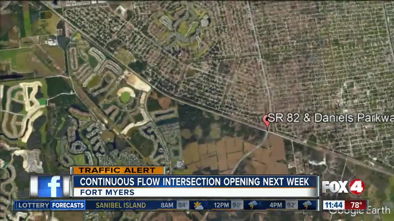 Continuous flow intersection opening next week