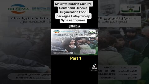 Mawlawi Kurdish Cultural Center and Dilnewa Organization Food packages Hatay-Turkey Syria earthquake