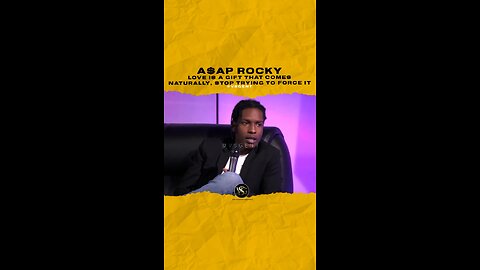 @asaprocky Love is a gift that comes naturally, stop trying to force it