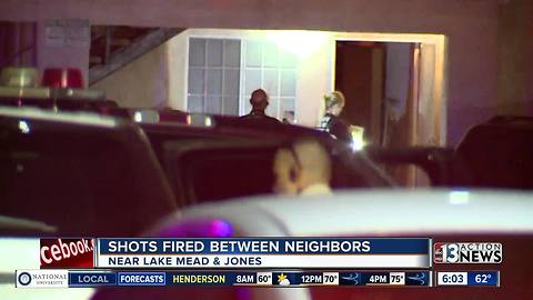 Shots fired between neighbors between Lake Mead and Jones