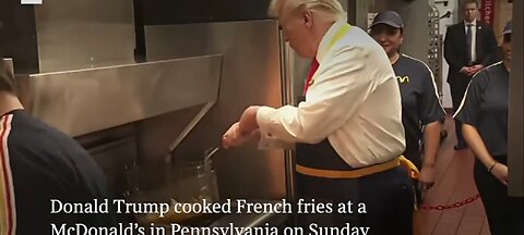 Donald Trump Cooks n serves fries at a Pennsylvania McDonald's