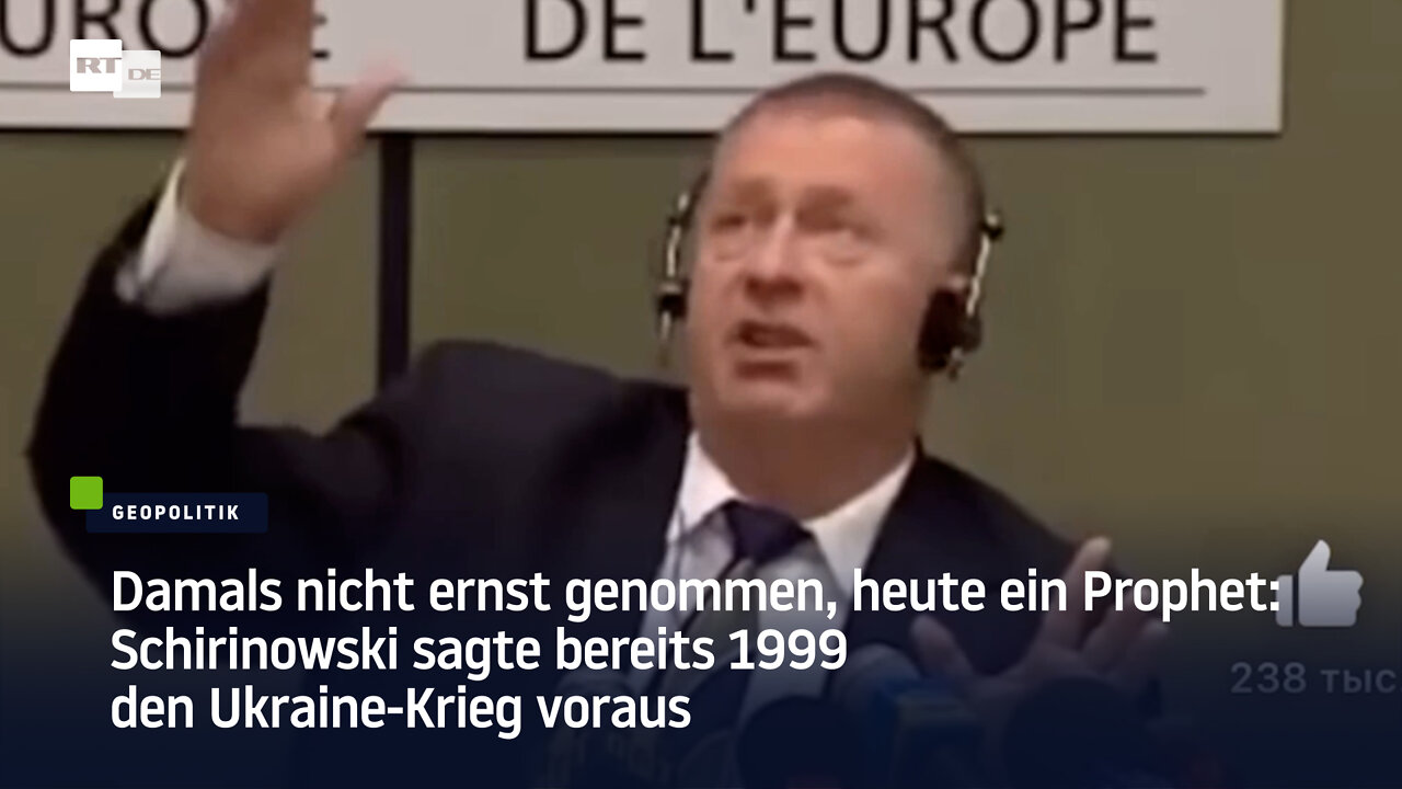 Damals nicht ernst genommen, heute ein Prophet: Schirinowski sagte bereits 1999 Ukraine-Krieg voraus