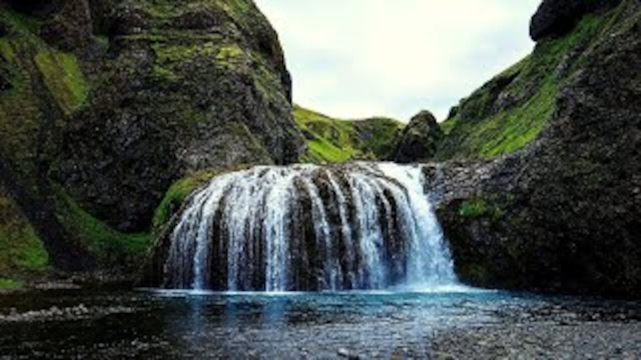 Soothing Waterfall Ambience | Ease Muscle Tension | Deep Relaxation Music