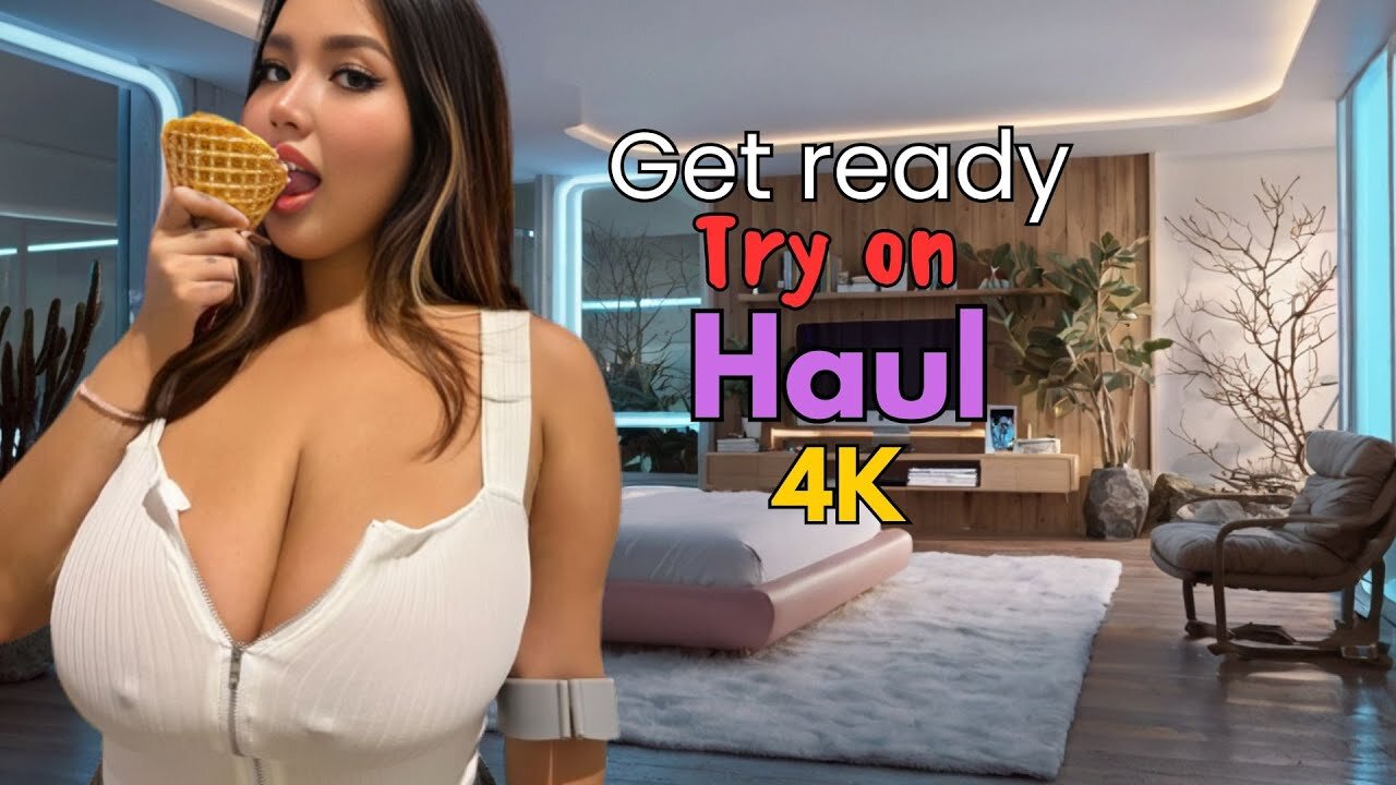 [4K] Transparent Try-On Haul with Ruby - Ice Cream Girl - 2024