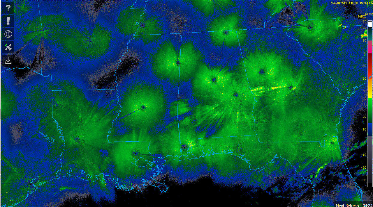 Unusual NEXRAD Microwave Energy out of The Southeast United States, ahead of Hurricane Milton!