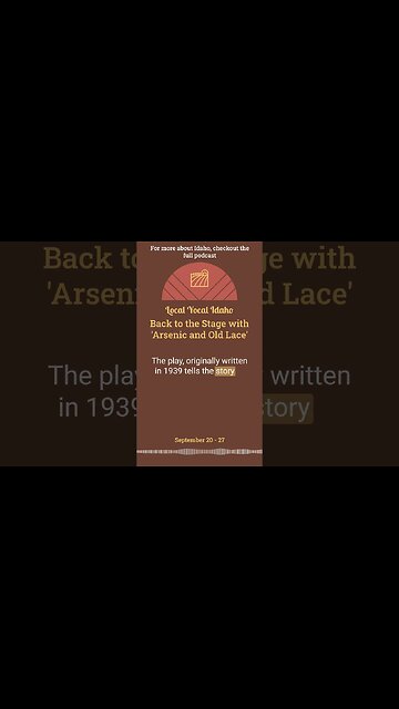 Back to the Stage with 'Arsenic and Old Lace'