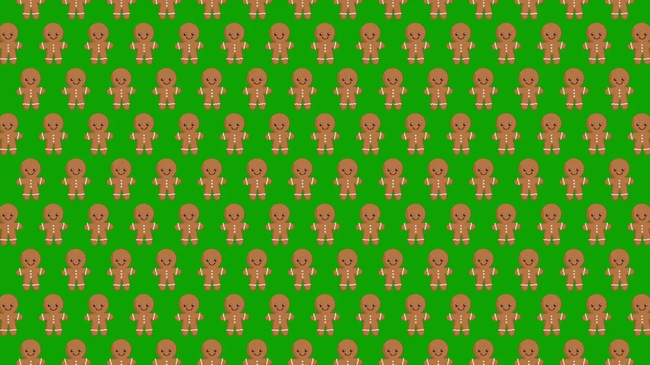 Christmas Gingerbread Man Background Backdrop Motion Graphics 4K 30fps Copyright Free