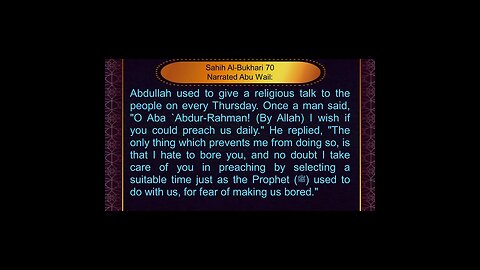 English Hadith Series - Hadith No 70 - Sahih Bukhari #shorts