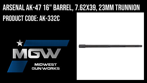 Arsenal AK-47 16" Barrel, 7.62x39, 23mm Trunnion - AK-332C