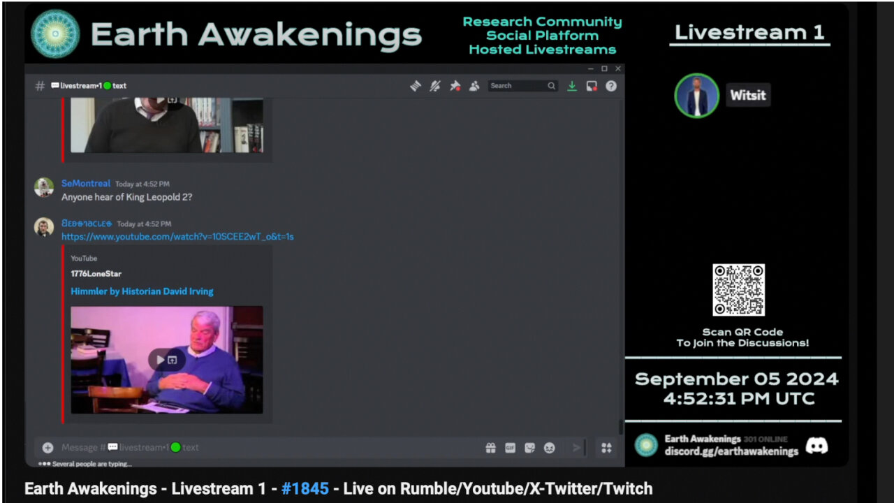 Clip: @Witsit disccusses WWII - Open Panel @EarthAwakenings Ep. 1845