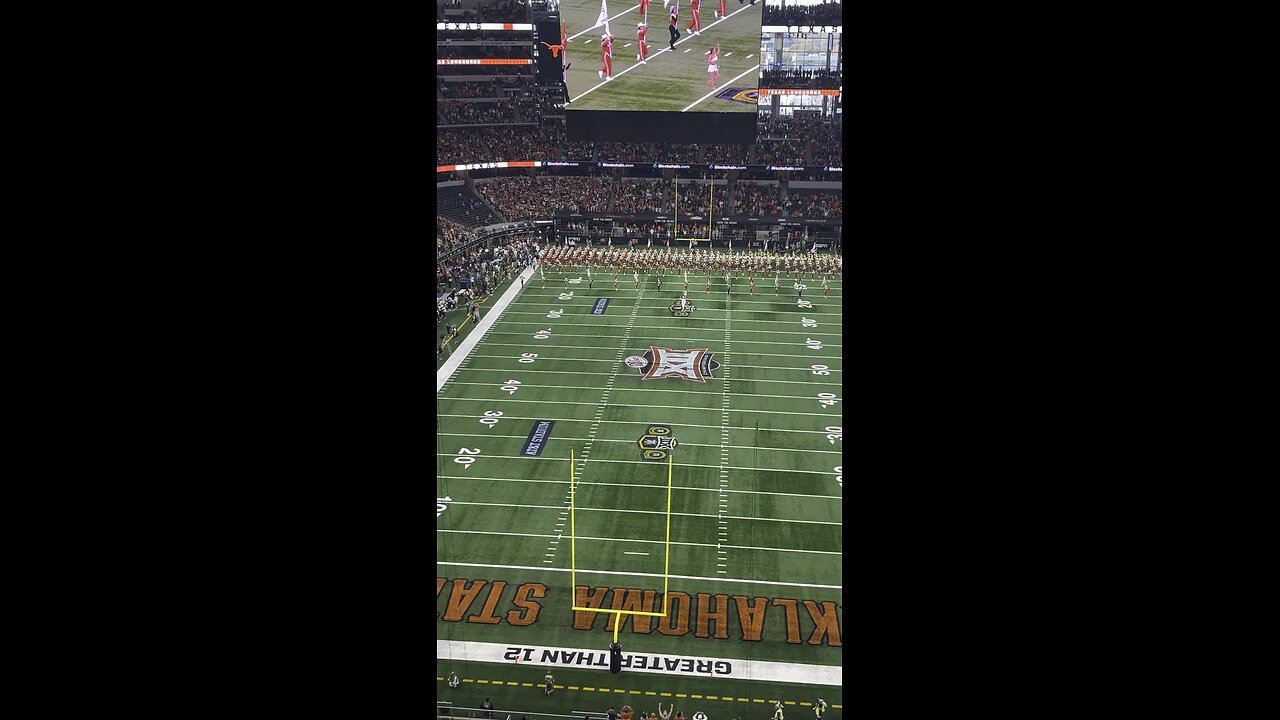 Texas Fight Texas Longhorns Band Texas vs Oklahoma State AT&T Stadium Big 12 Championship live