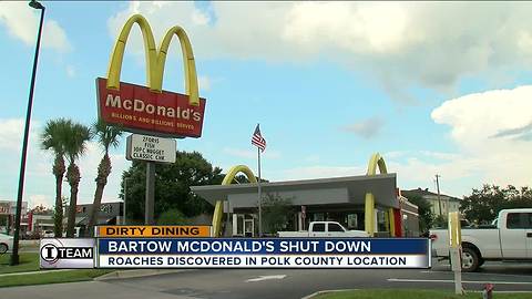 Dirty Dining: McDonald's shut down for 4 hours for live roaches crawling on the milkshake machine