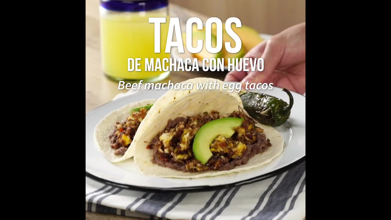 Machaca tacos with egg