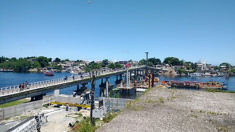 construção da Ponte do Valadares, Paranaguá PR Brasil