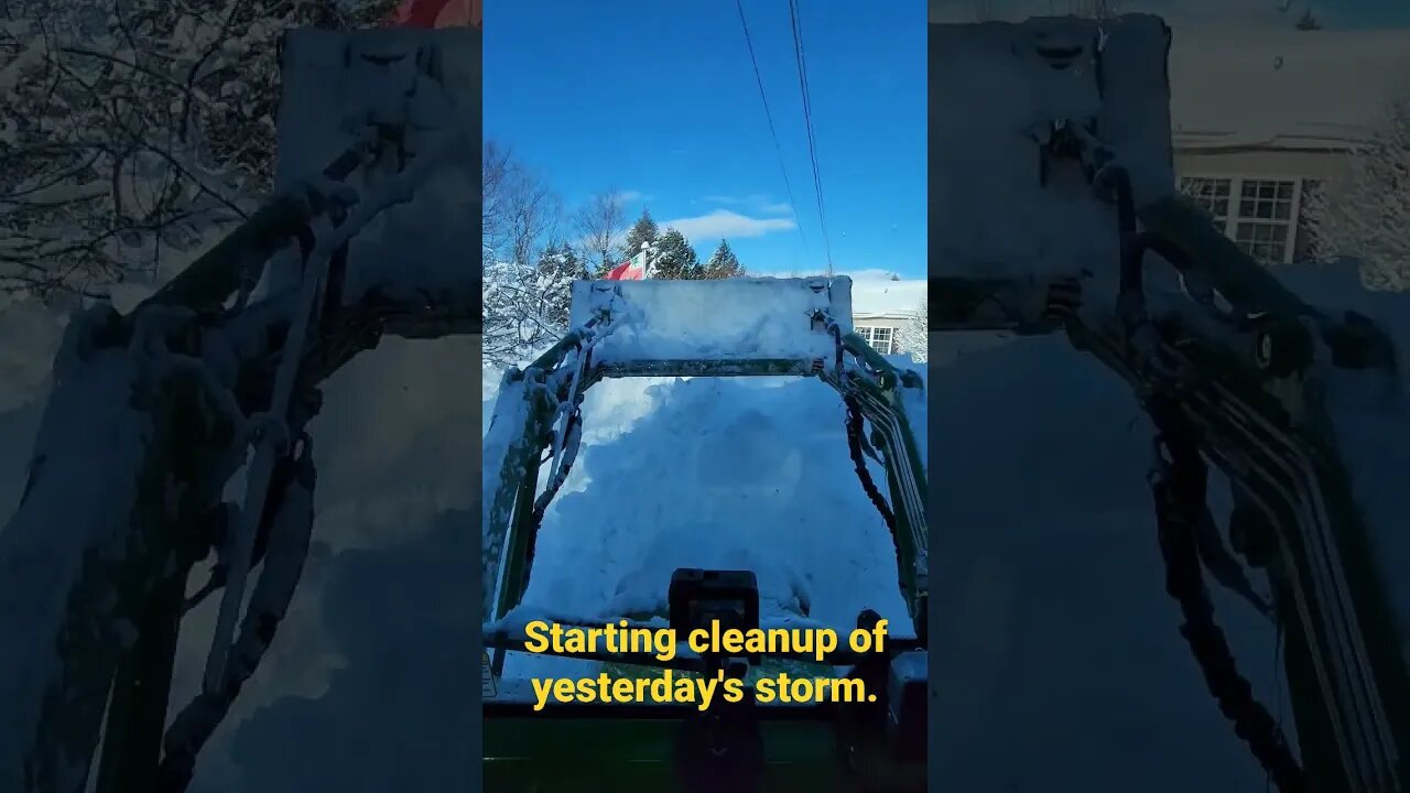 Starting clean up of yesterday's storm. 24"