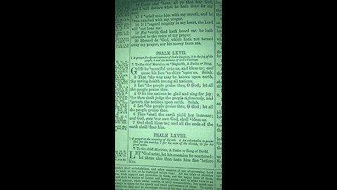 Holy Bible 1879 : Psalm LXVII :God be merciful unto us and bless us and cause his face shine upon us