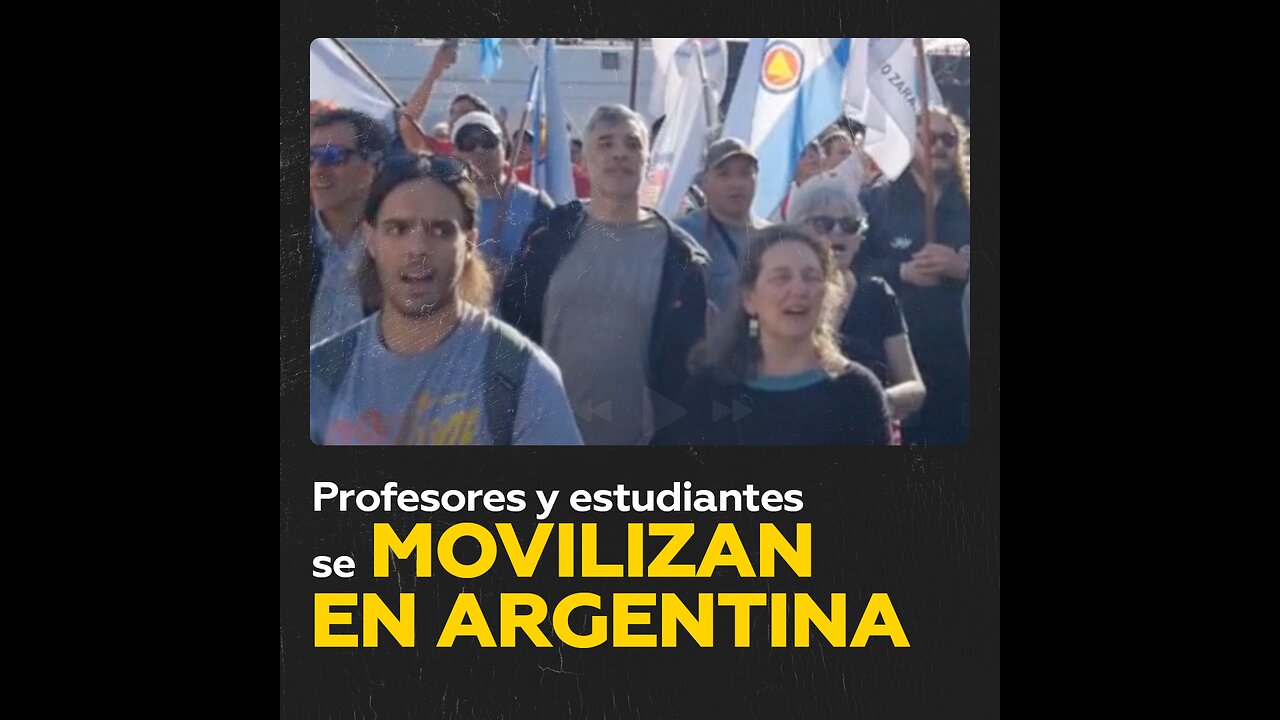 Profesores y estudiantes se movilizan contra las políticas de ajuste al sector educativo argentino