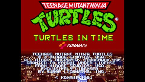 TMNT Turtles in Time, Arcade Game, Konami 1991, playthrough