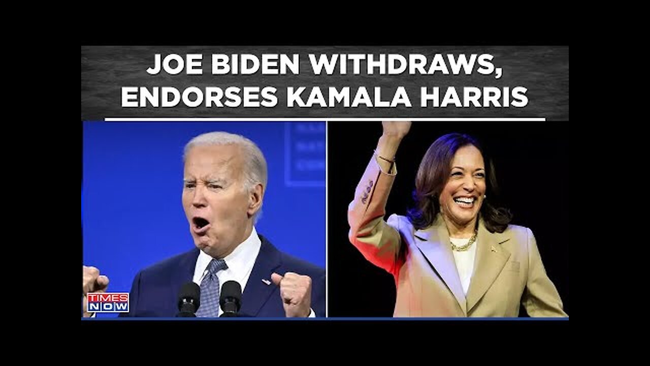 Joe Biden Backs Out, Endorses Kamala Harris For President Against Donald Trump | US Election News