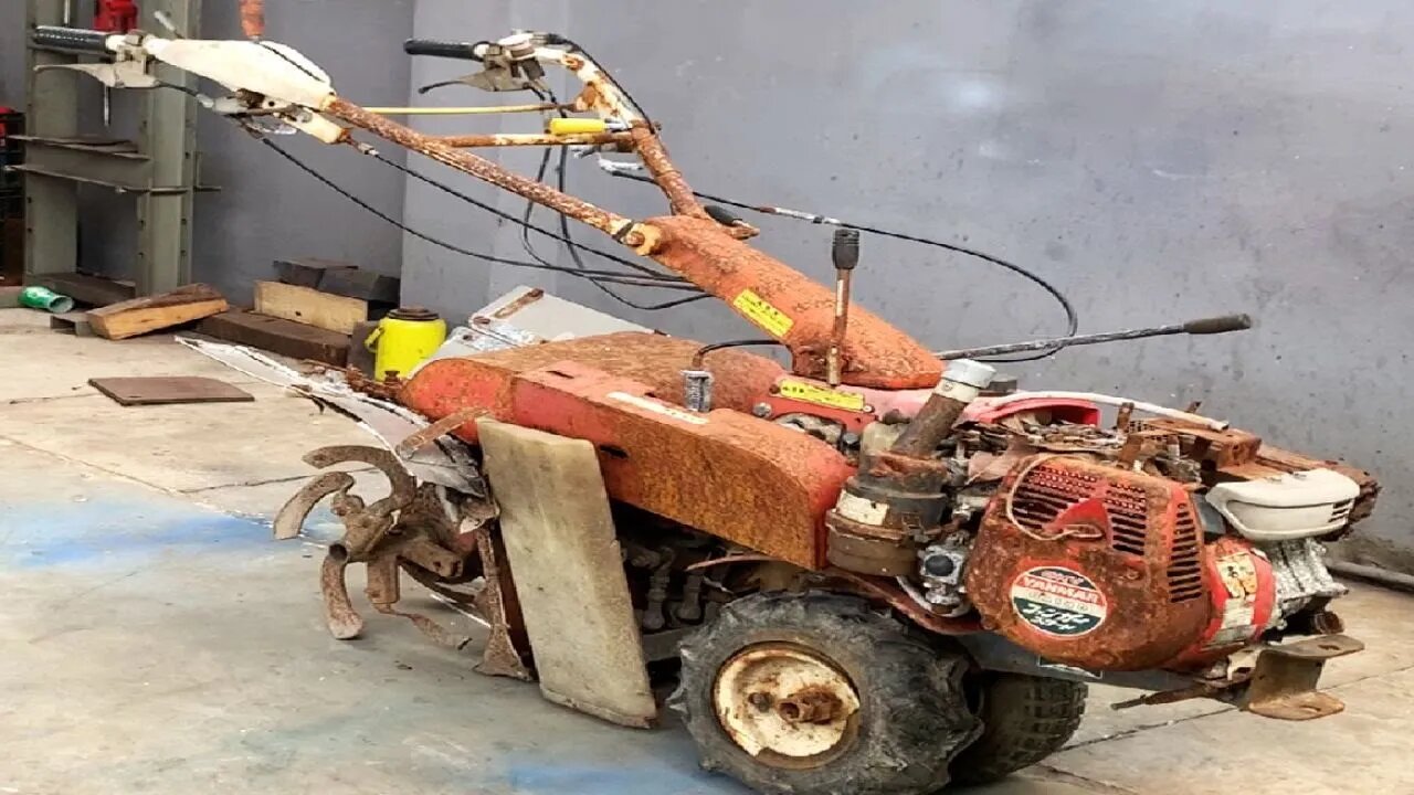 💡Farmer Farm Tiller Restoration Roject // How to Restore a YANMAR Tiller Vintage