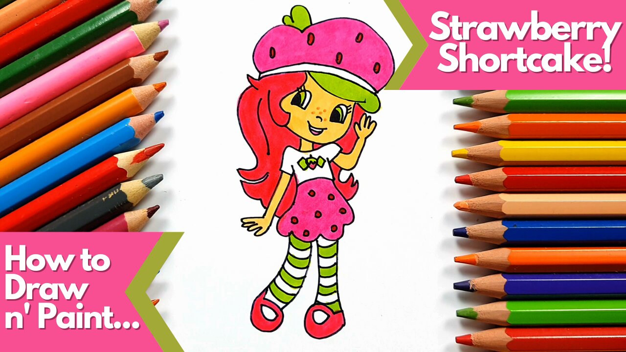 How to draw and paint Strawberry Shortcake