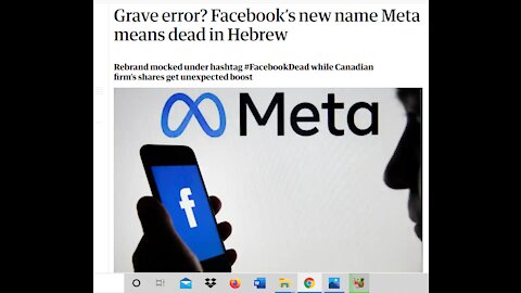 the new name for Facebook META means death in Hebrew