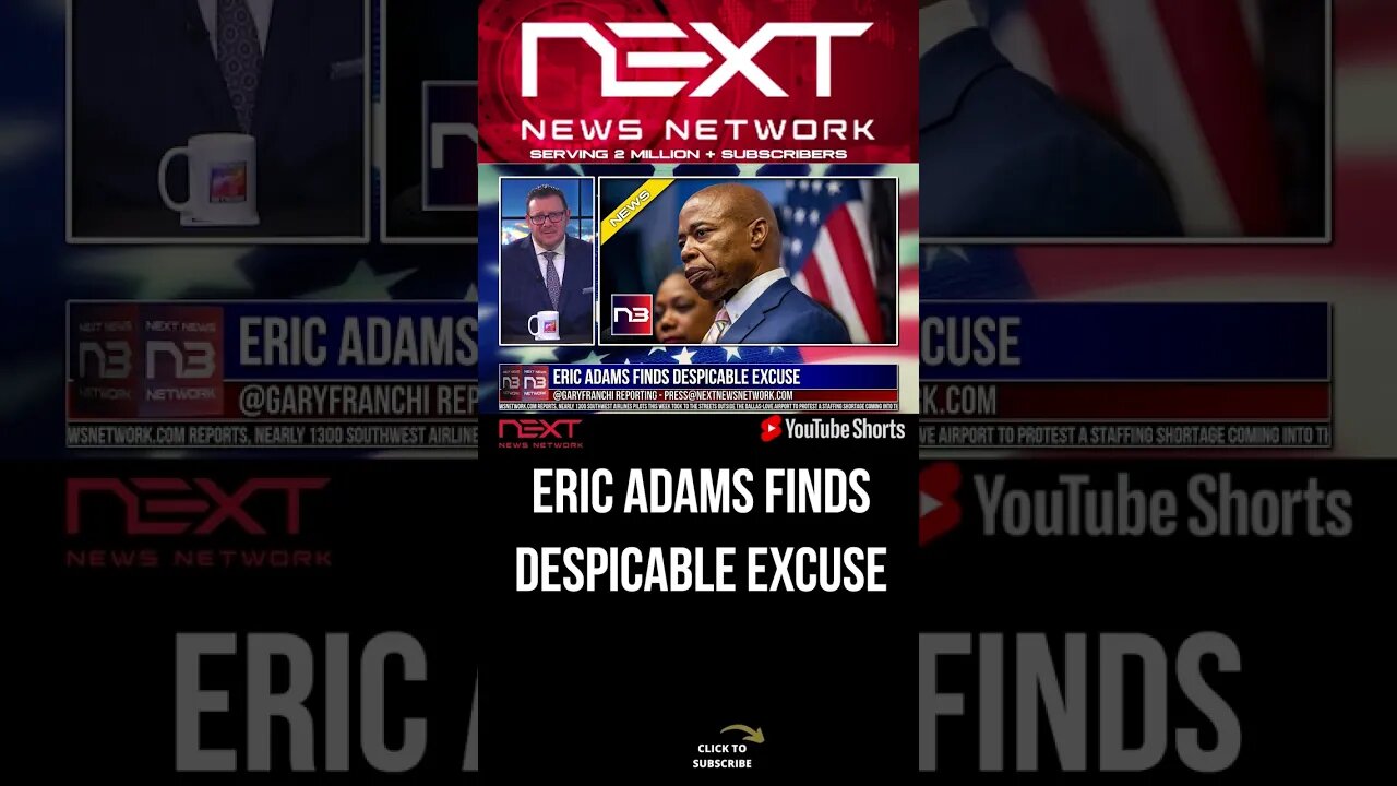 Eric Adams Finds Despicable Excuse #shorts