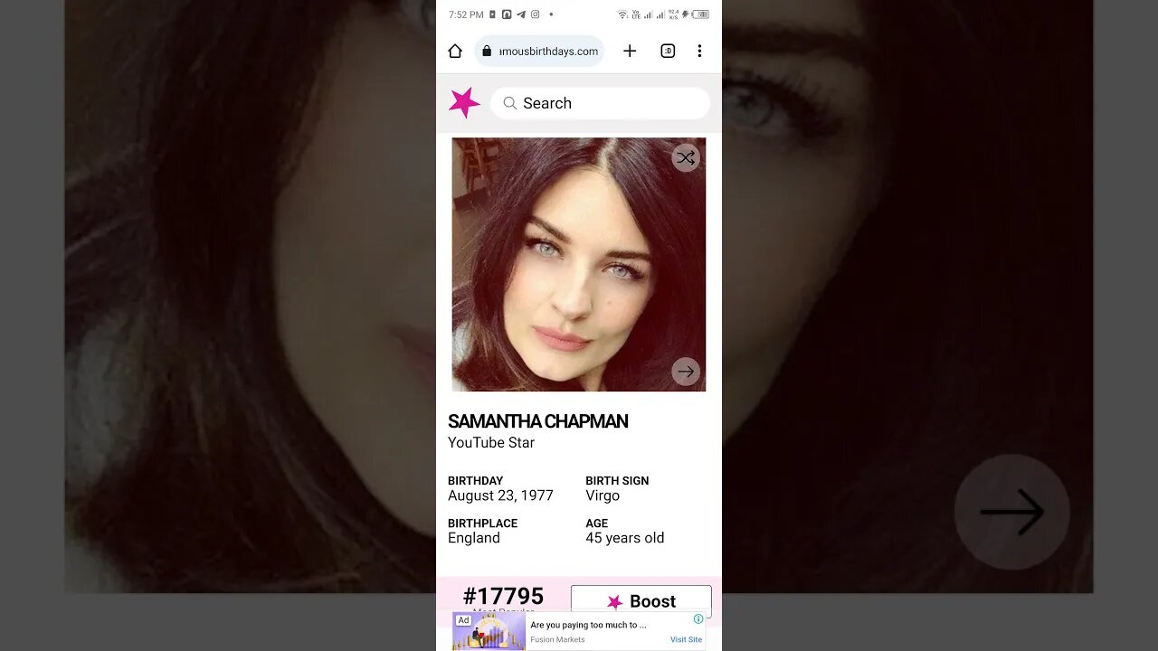 HAPPY 45 BIRTHDAY SAMANTHA CHAPMAN YouTube Star