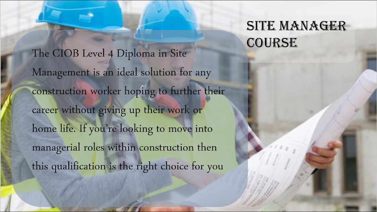 Site Manager Course