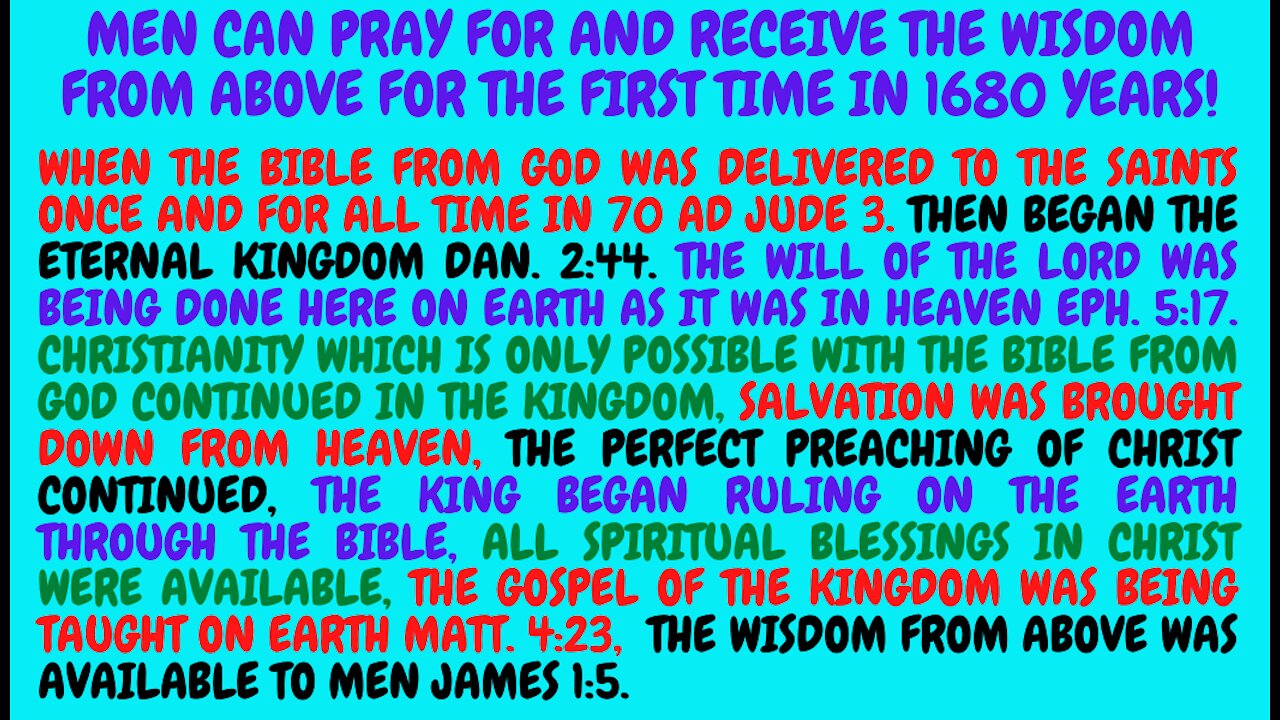 James THE WISDOM FROM GOD IS AS HIGH AS THE HEAVENS ABOVE THE WISDOM FROM BELOW (MEN'S) ISAIAH 55:8ff.