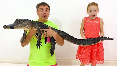 Nastya and dad have new pets