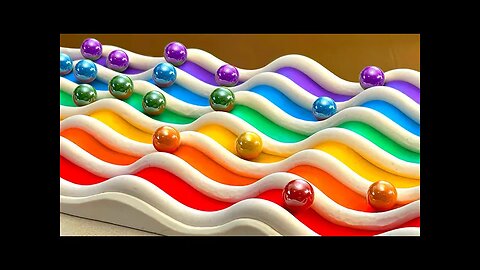 Marble Race ASMR Video || Pop Tubes Train