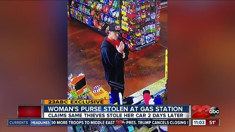 Woman's purse stolen at gas station over the weekend, then she says thieves came to her house and stole her car