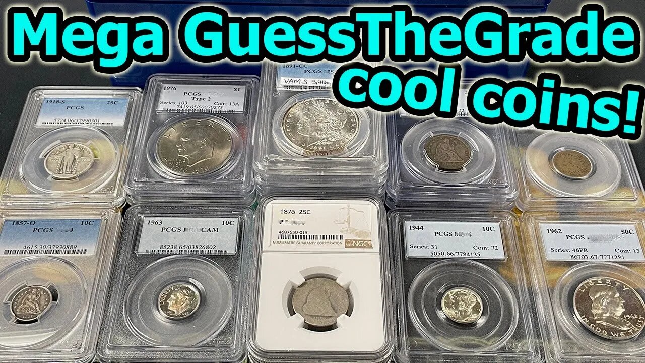 Silver Dollars, Seated & Older Coins, Proofs & More 16-Coin Grading Unboxing: Guess The Grade