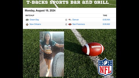 T-Backs Sports Bar and Grill Sports Schedule and quesadilla special for Monday Aug 19, 2024