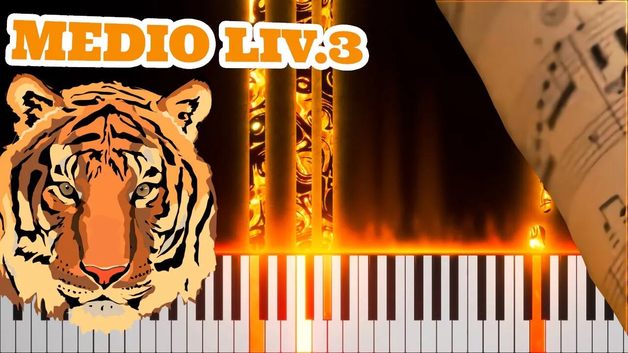 EYE OF THE TIGER PIANO TUTORIAL + SPARTITO GRATIS MEDIUM LIV.3 - SURVIVOR PIANO COVER