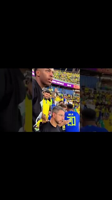 irmão de Vini Jr. comemorando o gol dele no jogo contra a Coreia