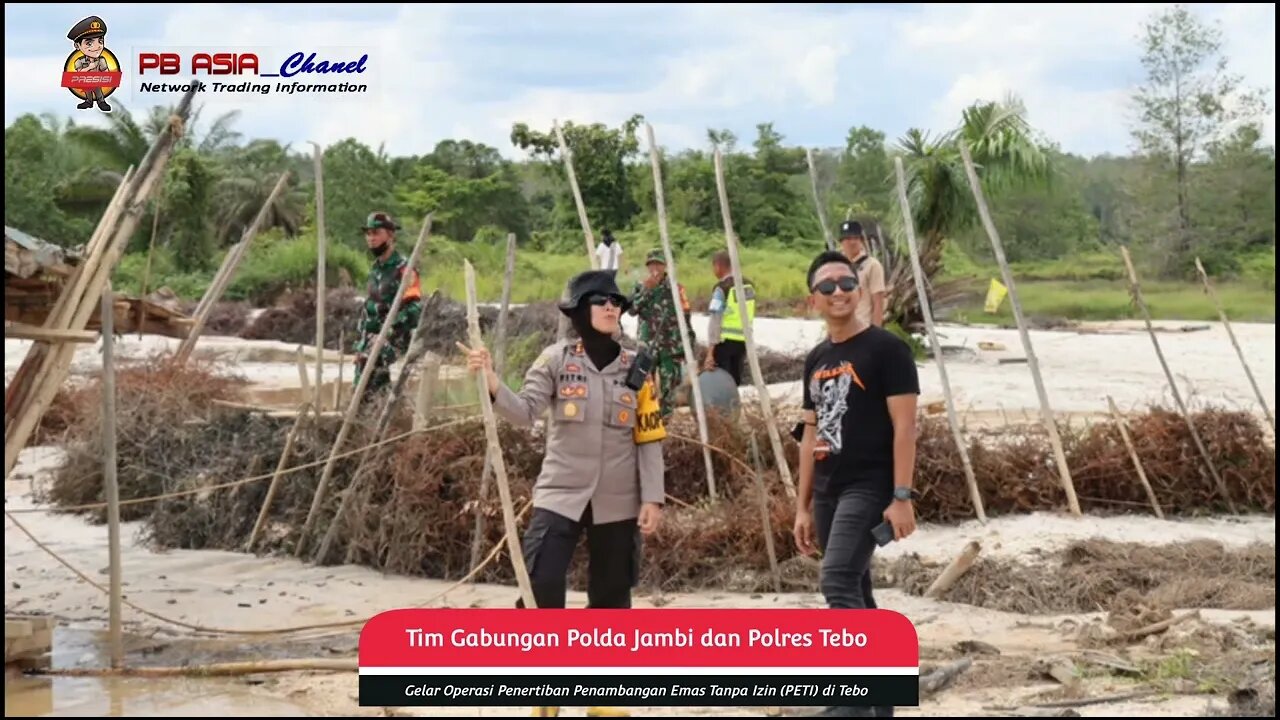 Tim Gabungan Polda Jambi dan Polres Tebo Gelar Operasi penertiban (PETI) di Kab.Tebo