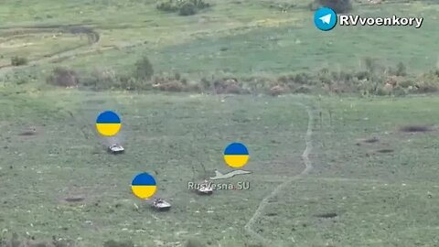 Ukraine and Russia close range Tank war footage