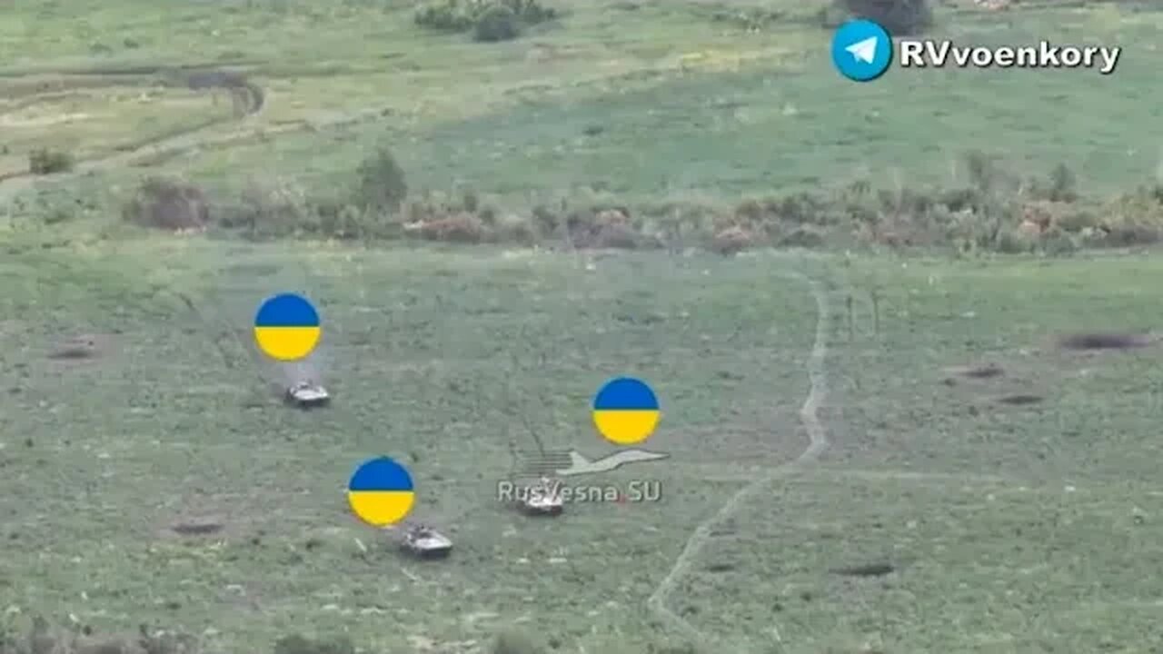 Ukraine and Russia close range Tank war footage