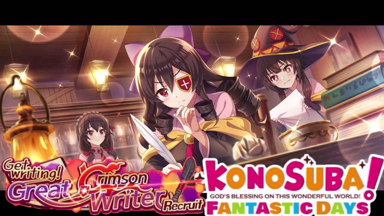 KonoSuba: Fantastic Days (Global) - Great Crimson Writing Recruit Banner Summons