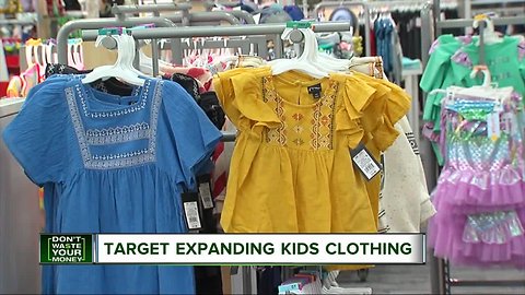 Target expanding kids clothing