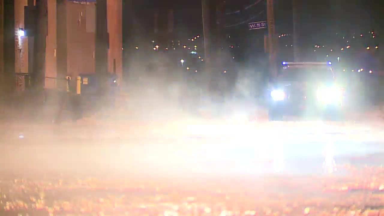 Crews breaking up ice after water main break in Tremont