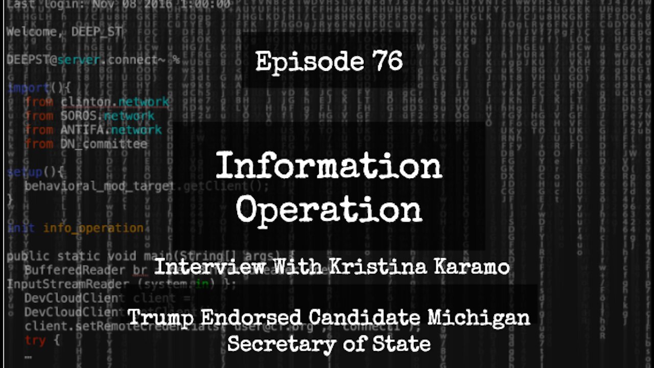 IO Episode 76 - Interview with Michigan Secretary of State Candidate Kristina Karamo