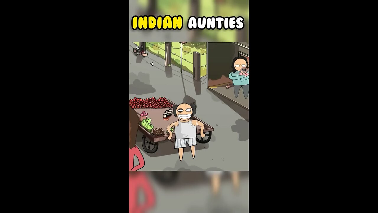 Indian aunties are scary #Hardtoonz#shorts #funnyanimation#viral