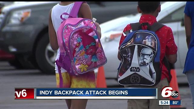 Indy backpack attack begins